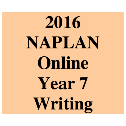 2016 Y7 Writing - Online